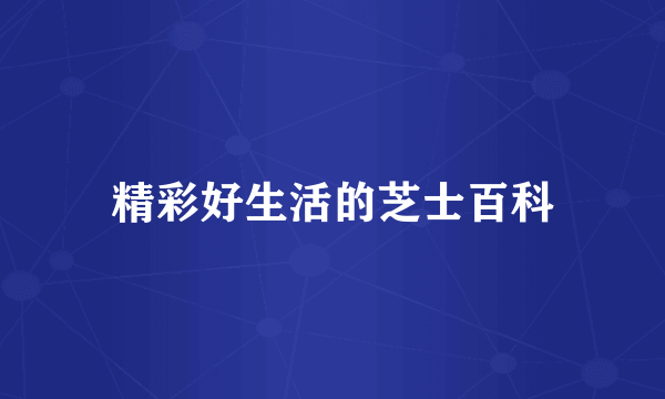 精彩好生活的芝士百科