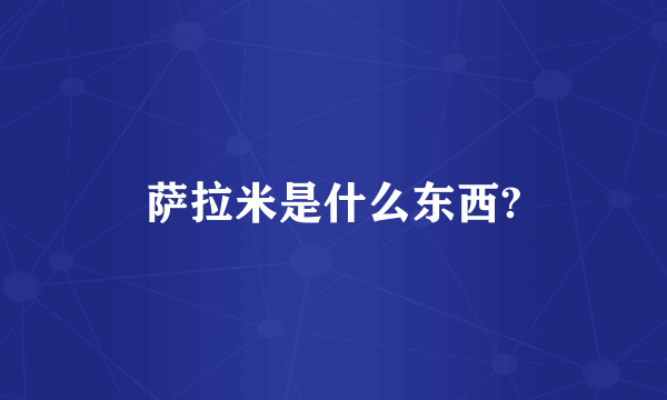萨拉米是什么东西?