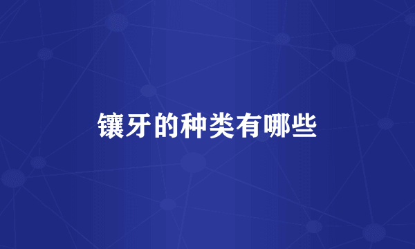 镶牙的种类有哪些