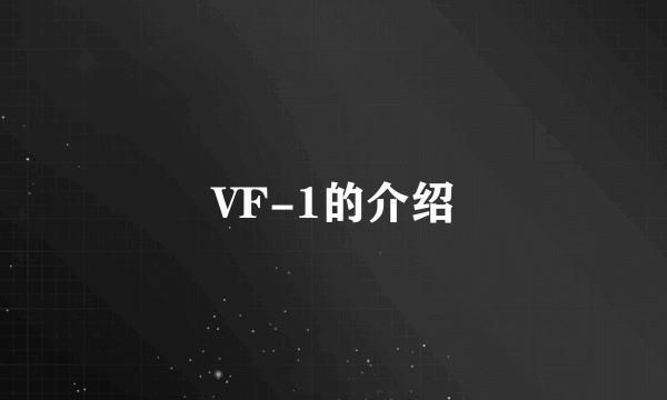 VF-1的介绍