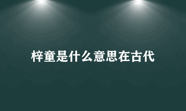 梓童是什么意思在古代