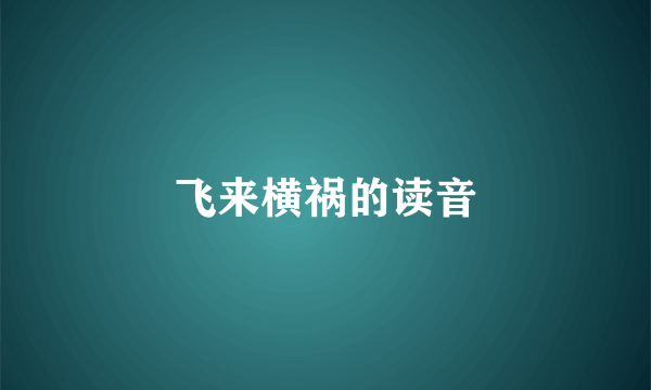 飞来横祸的读音