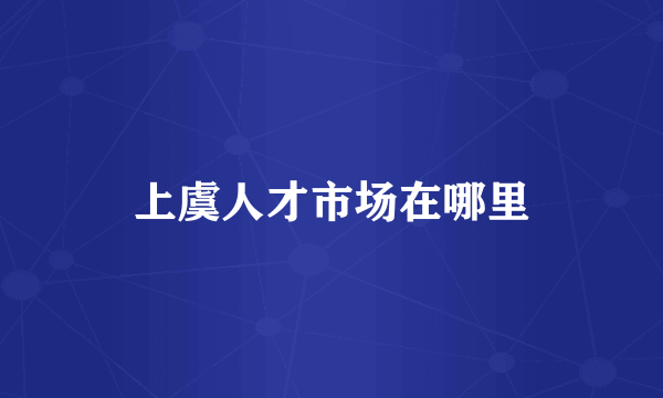 上虞人才市场在哪里