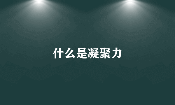 什么是凝聚力