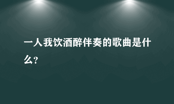 一人我饮酒醉伴奏的歌曲是什么？