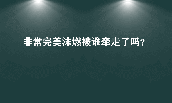 非常完美沫燃被谁牵走了吗？