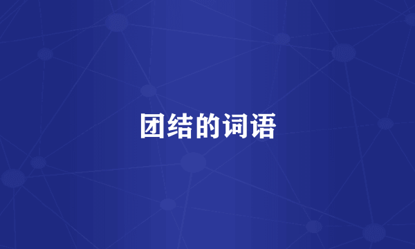 团结的词语