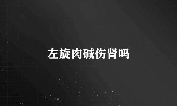 左旋肉碱伤肾吗