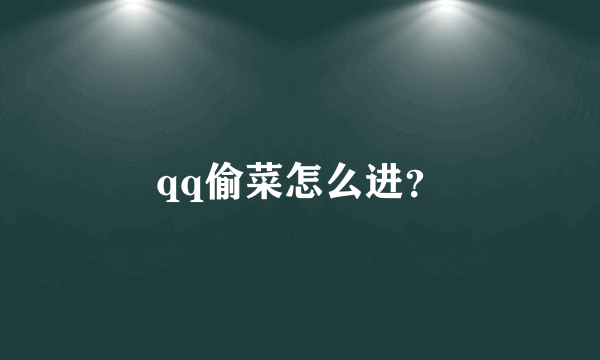 qq偷菜怎么进？