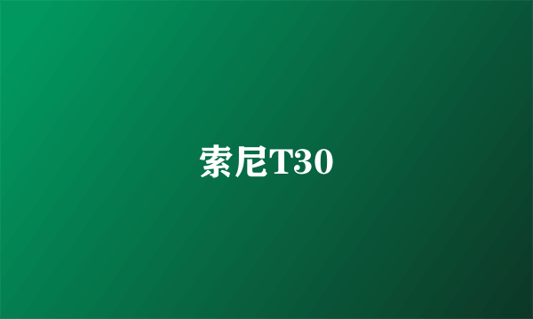 索尼T30