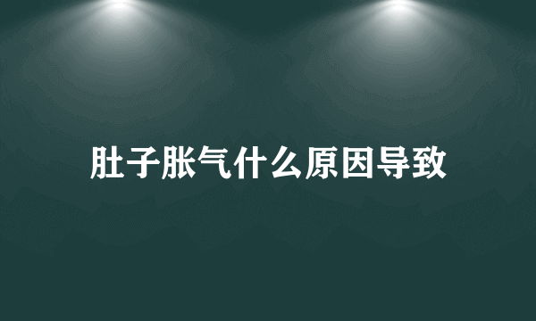 肚子胀气什么原因导致
