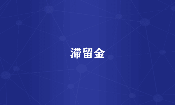 滞留金