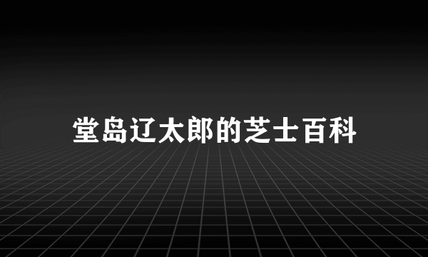 堂岛辽太郎的芝士百科