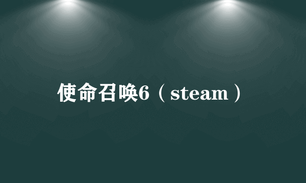 使命召唤6（steam）