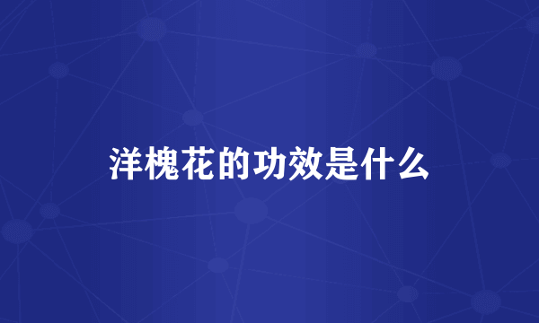 洋槐花的功效是什么