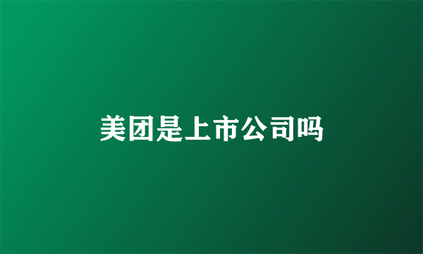 美团是上市公司吗