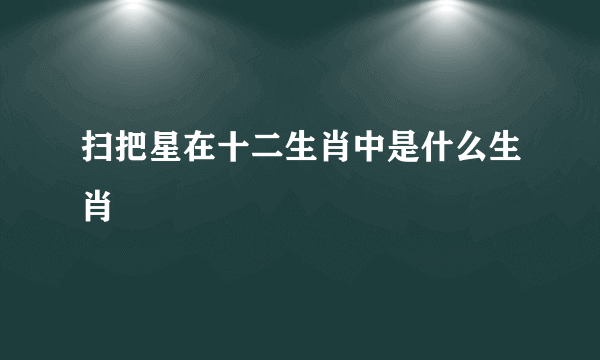 扫把星在十二生肖中是什么生肖