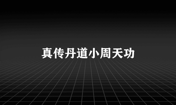 真传丹道小周天功