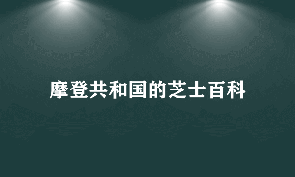摩登共和国的芝士百科