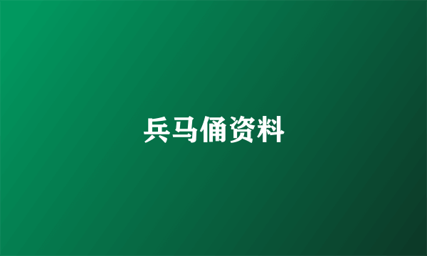 兵马俑资料