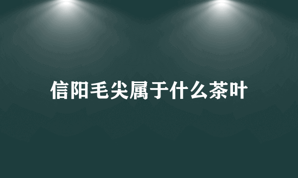 信阳毛尖属于什么茶叶