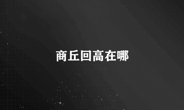 商丘回高在哪