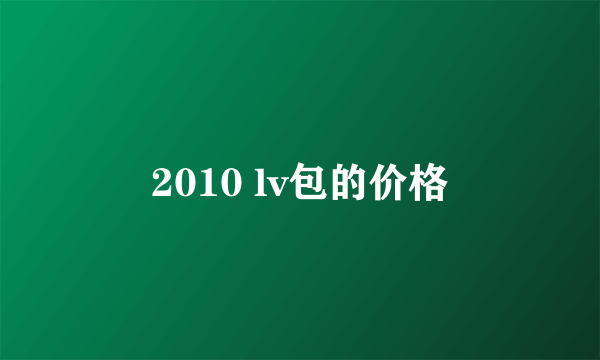 2010 lv包的价格