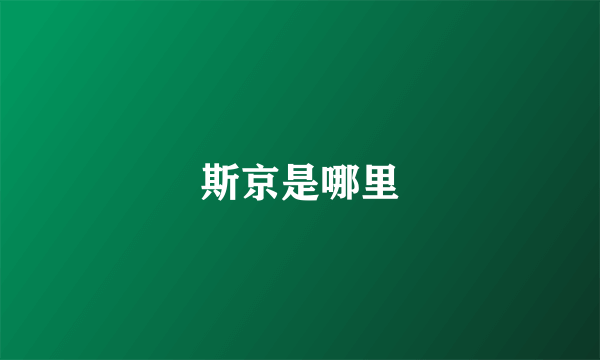 斯京是哪里