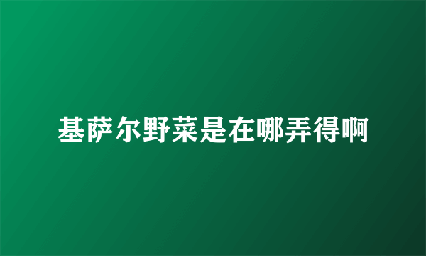 基萨尔野菜是在哪弄得啊
