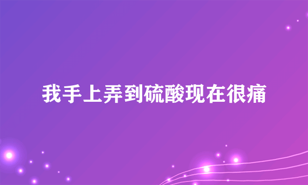 我手上弄到硫酸现在很痛