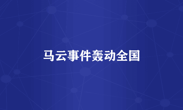 马云事件轰动全国
