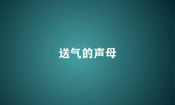 送气的声母