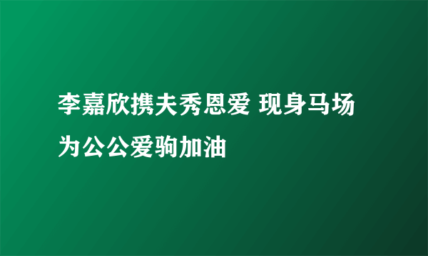 李嘉欣携夫秀恩爱 现身马场为公公爱驹加油