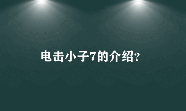 电击小子7的介绍？