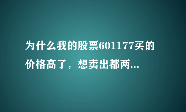 为什么我的股票601177买的价格高了，想卖出都两天了，一直显示可用余额为零，不能卖出呢？被锁定？