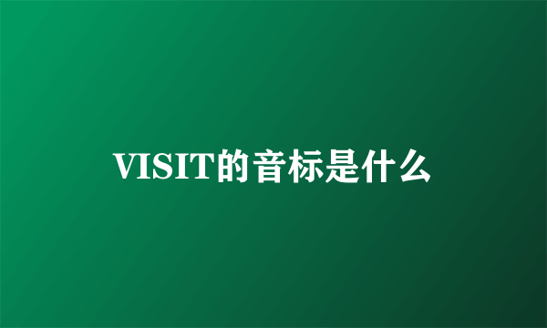 VISIT的音标是什么