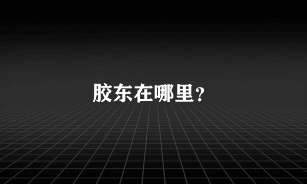 胶东在哪里？