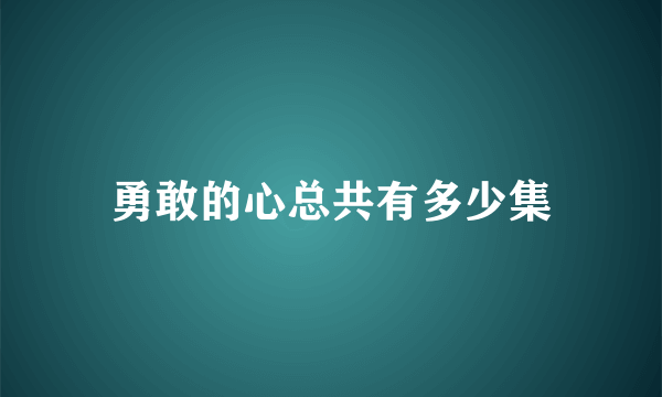 勇敢的心总共有多少集
