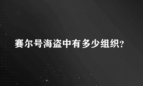 赛尔号海盗中有多少组织？