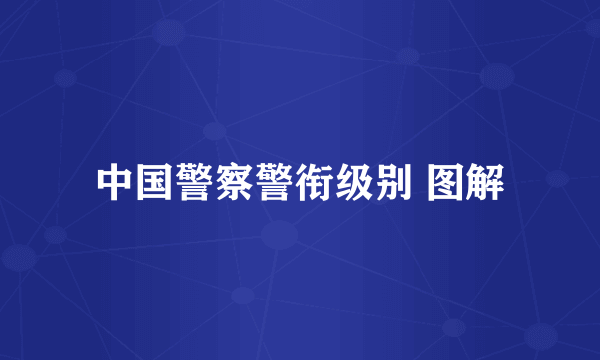 中国警察警衔级别 图解