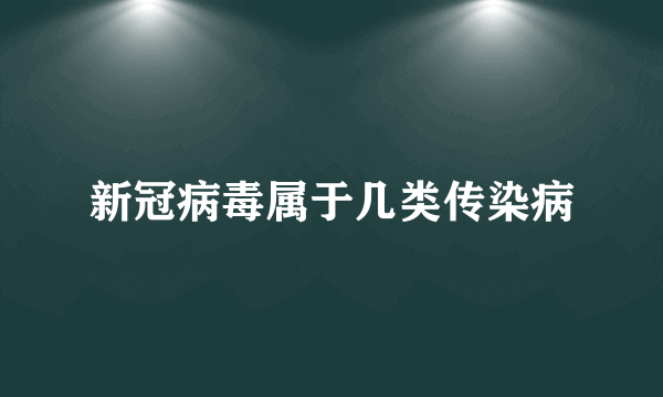 新冠病毒属于几类传染病