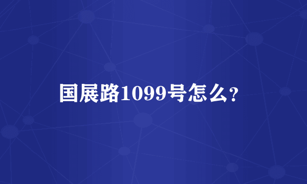 国展路1099号怎么？