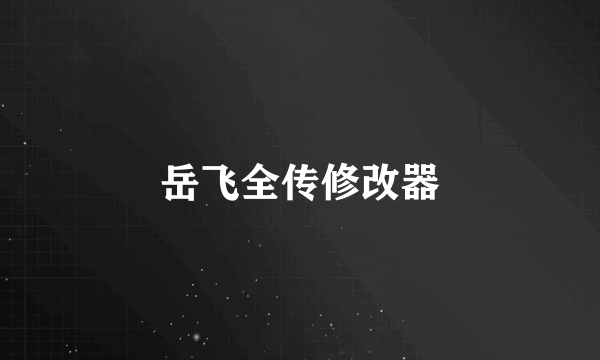 岳飞全传修改器