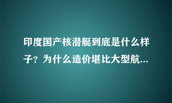 印度国产核潜艇到底是什么样子？为什么造价堪比大型航母还差点创造一项纪录？