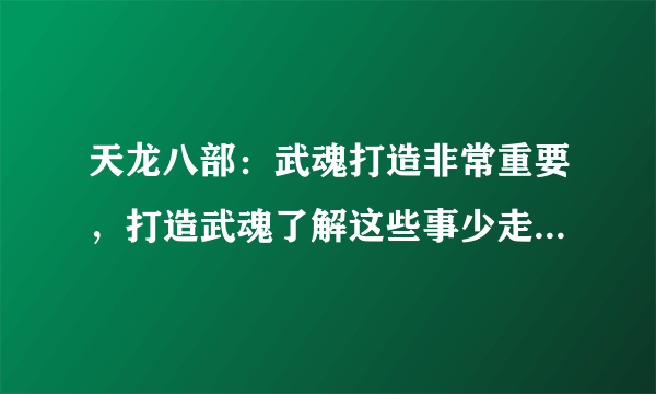 天龙八部：武魂打造非常重要，打造武魂了解这些事少走不少弯路