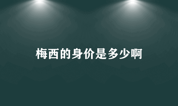 梅西的身价是多少啊