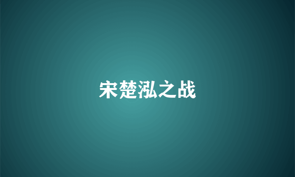 宋楚泓之战