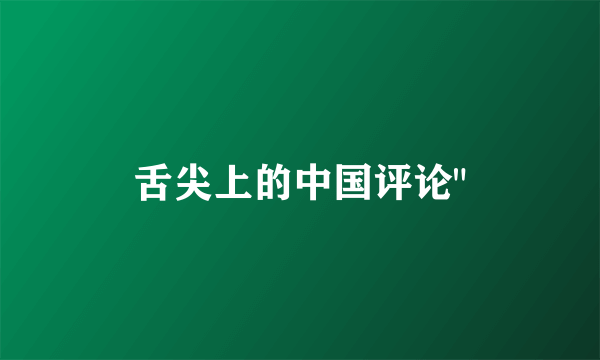 舌尖上的中国评论