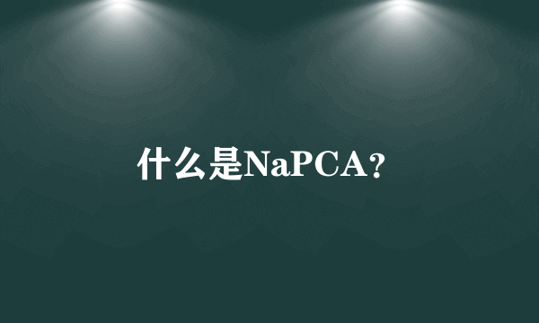 什么是NaPCA？