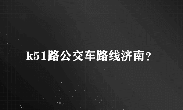 k51路公交车路线济南？